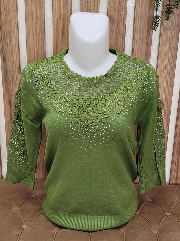 بلوز گپ بافت مجلسی زنانه