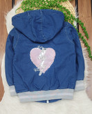 کاپشن جین دخترانه تو خز