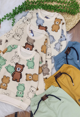 ست بلوز شلوار کبریتی پسرانه