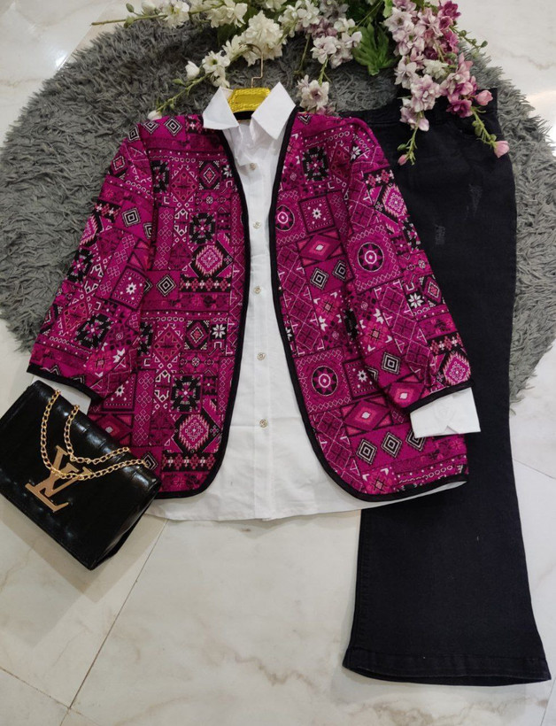 کت تافته گلیمی زنانه