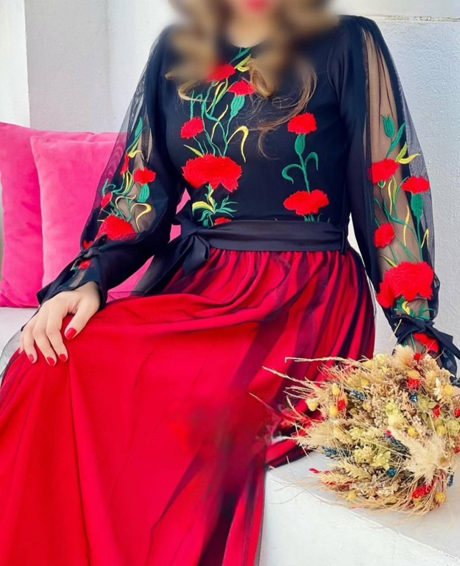 پیراهن زنانه یلدایی مزونی و شیک مدل بهشت