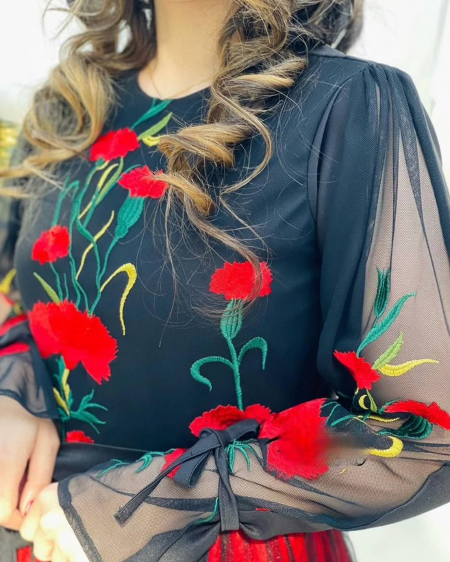 پیراهن زنانه یلدایی مزونی و شیک مدل بهشت