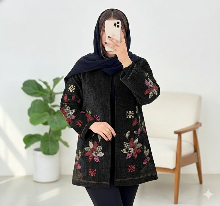 کت مجلسی گلدوزی زنانه مخمل مناسب یلدا