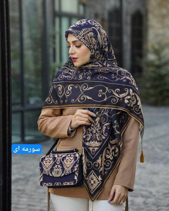 ست کیف و روسری مجلسی زنانه کد 7562