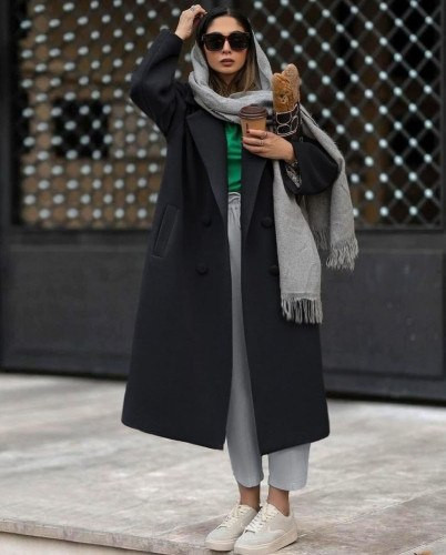 پالتو بلند زنانه مدل شمیم