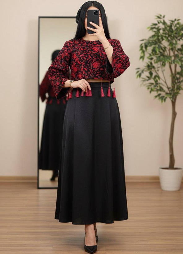 ست کت دامن یلدایی شیک و خاص مدل هیلدا