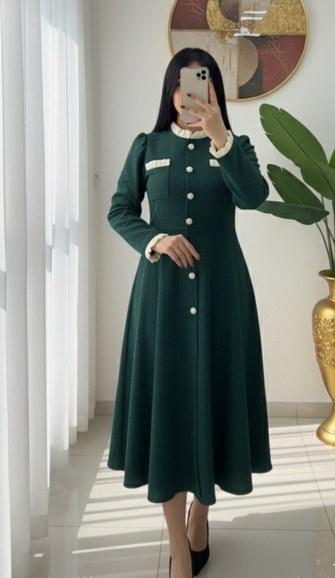 پیراهن بلند یلدایی زنانه مدل سارینا