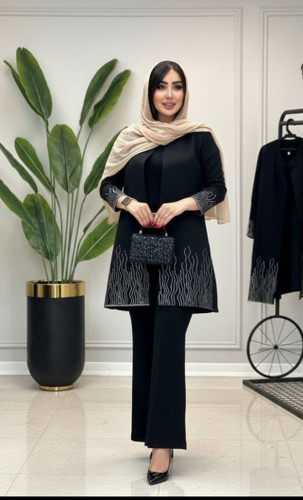 مانتو مجلسی سایز بزرگ شیک و مزونی مدل شعله