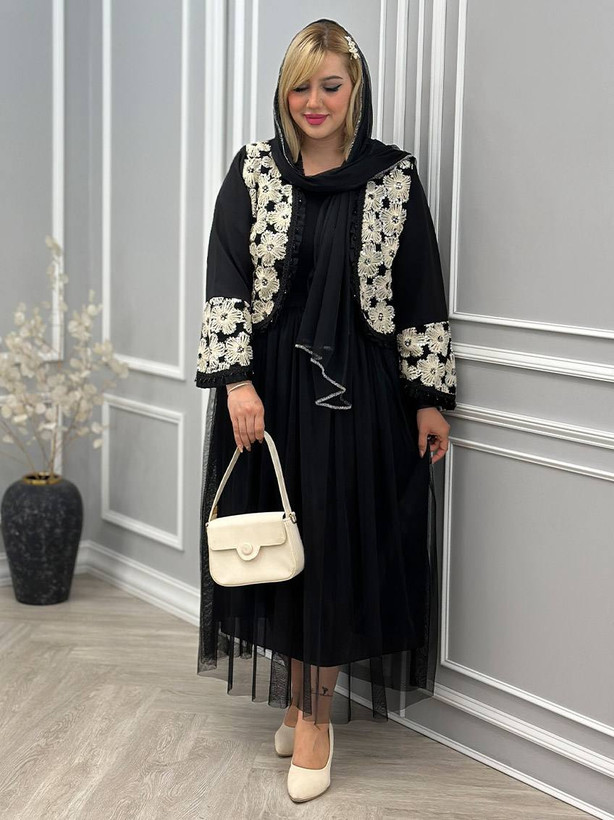 ست سه تکه کت دامن و شال مجلسی زنانه
