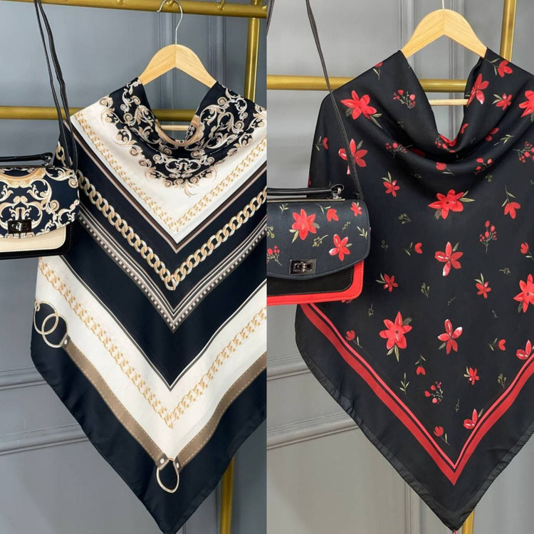 ست کیف و روسری مجلسی زنانه کد 8547