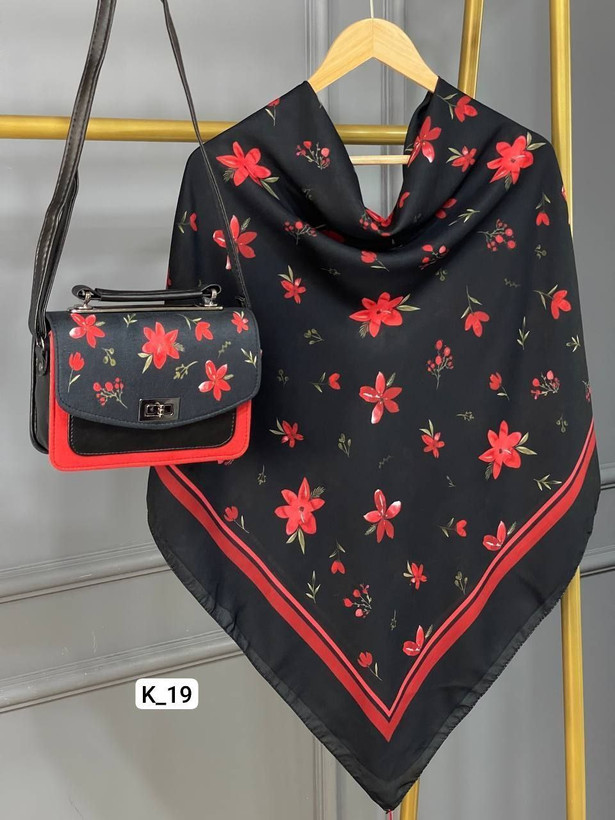ست کیف و روسری مجلسی زنانه کد 8547