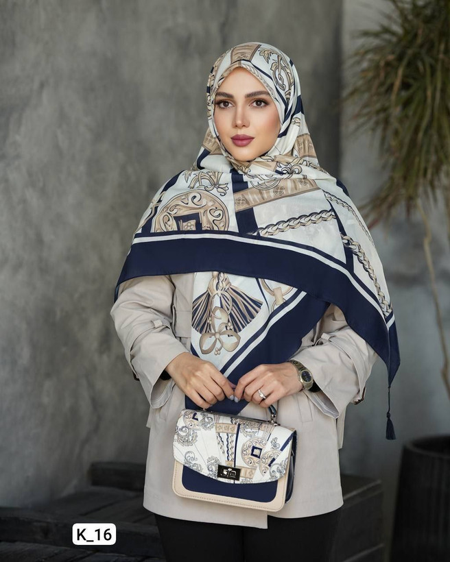 ست کیف و روسری مجلسی زنانه کد 8547