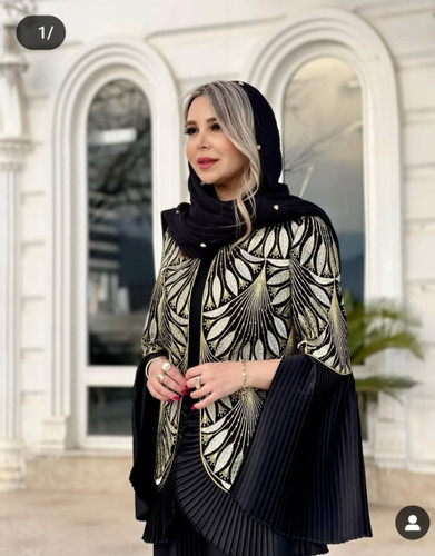 مانتو مجلسی سوزندوزی عیدانه مدل طاووس