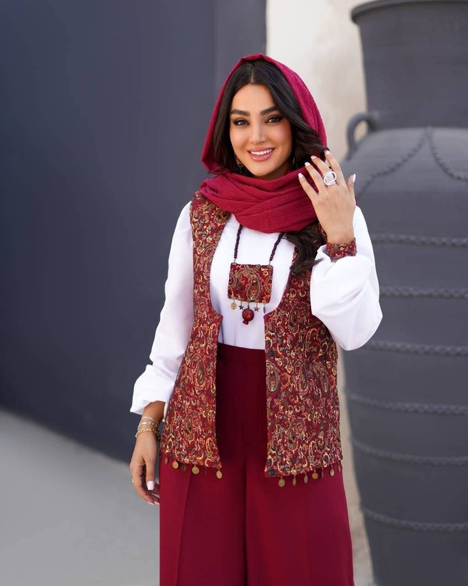 ست سه تکه عیدانه مدل فرخنده