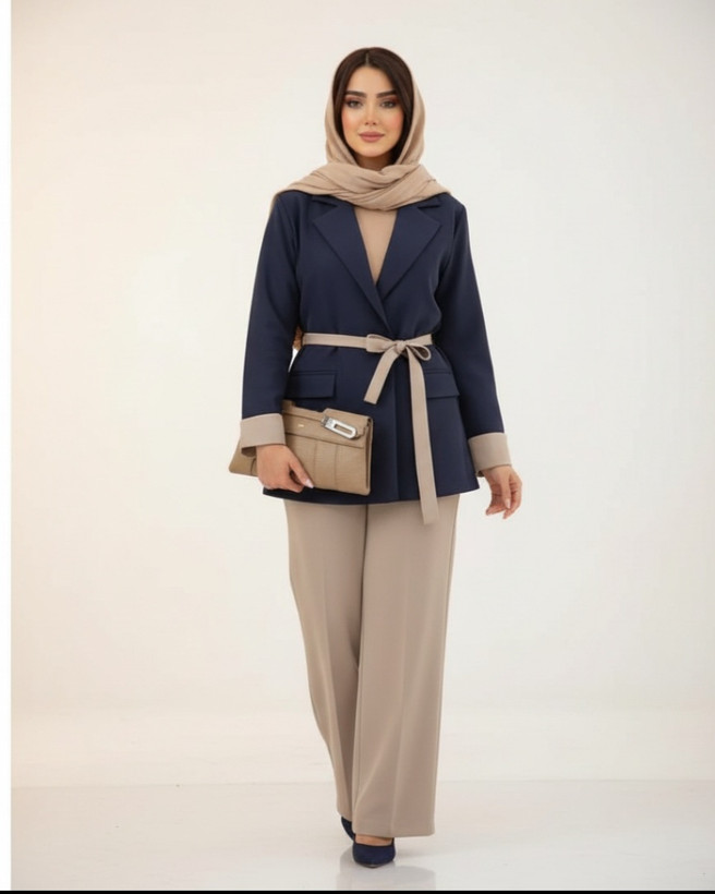 کت شلوار مجلسی زنانه مدل الماس دوخت سفارشی مزون