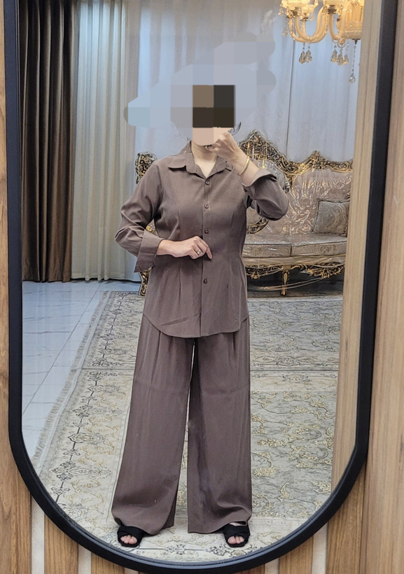 ست شومیز شلوار مزونی مدل لارای تک و عمده