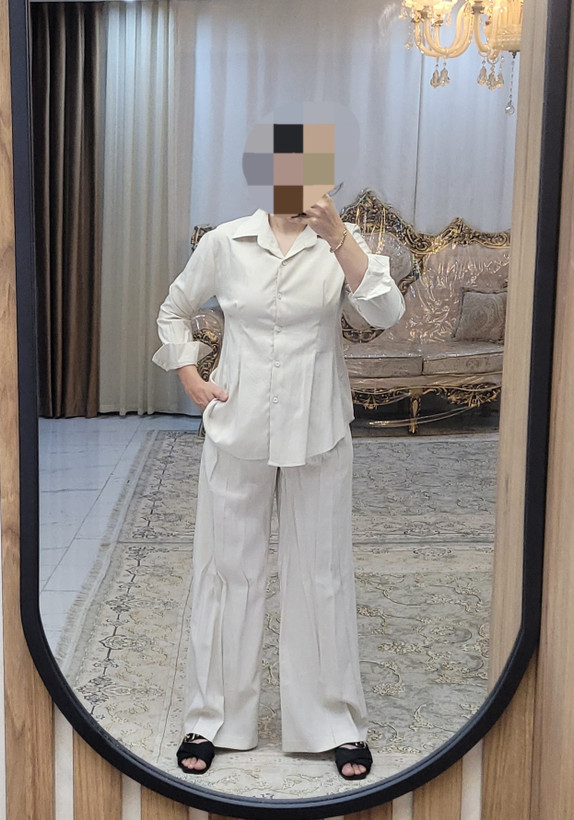 ست شومیز شلوار مزونی مدل لارای تک و عمده