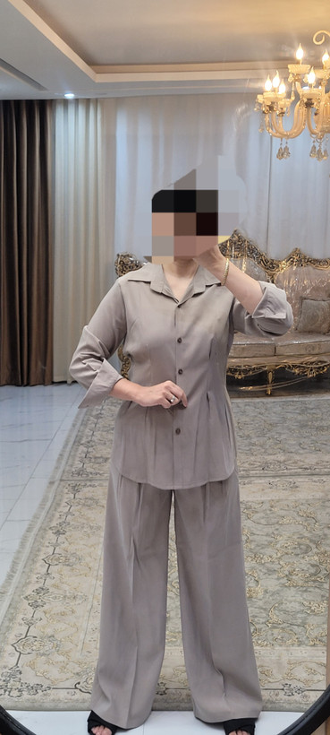 ست شومیز شلوار مزونی مدل لارای تک و عمده